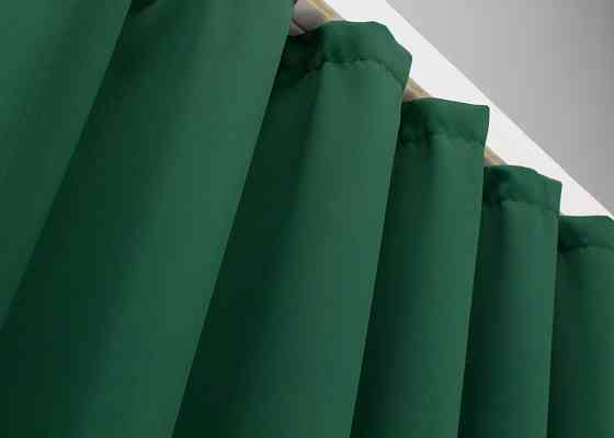 Комплект штор коротких VR-Textil Блэкаут Midnight № 1398ш 140х170 см 2 шт Зеленый (35-0160) Киев