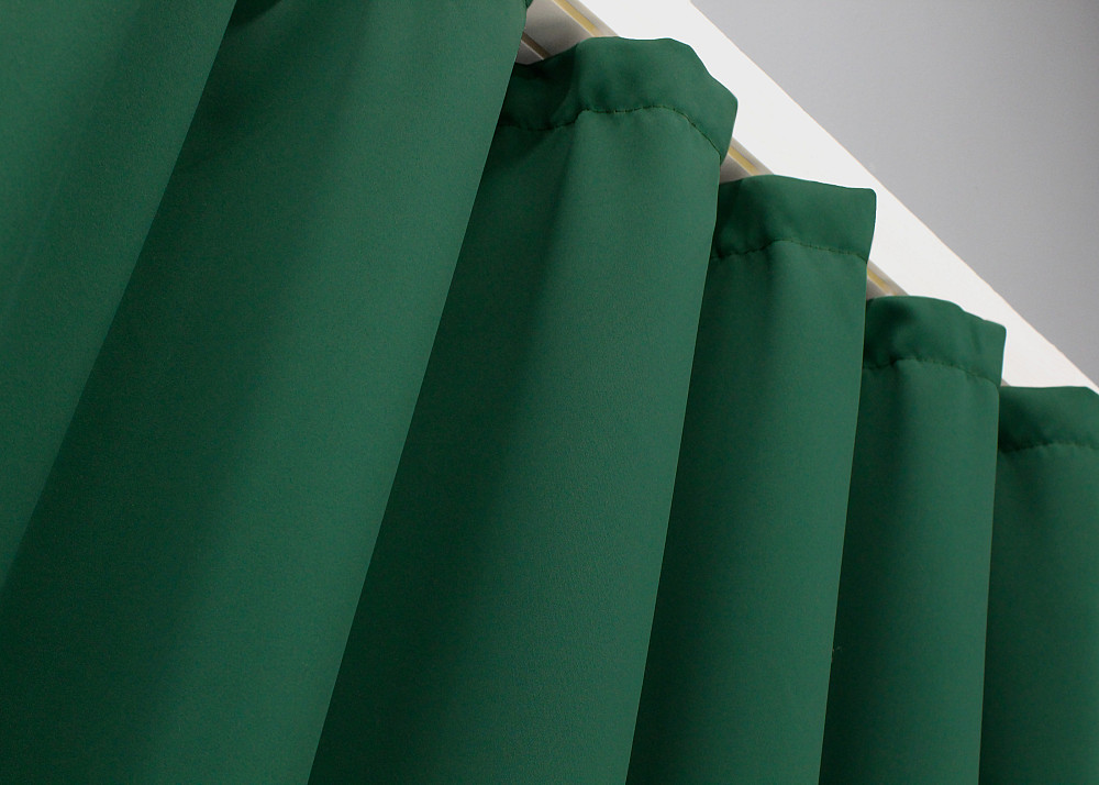 Комплект штор коротких VR-Textil Блэкаут Midnight № 1398ш 140х170 см 2 шт Зеленый (35-0160) Киев - изображение 5