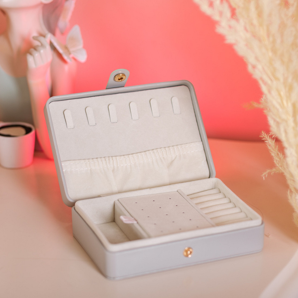 Yiwu Скринька для прикрас з еко шкіри 16×11×4.7 см органайзер для ювелірних виробів HP-5-30G Коломыя - изображение 7