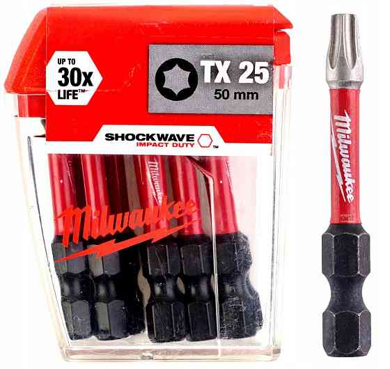 Біта SHOCKWAVE MILWAUKEE, TX25, 50мм, (10шт) Одеса