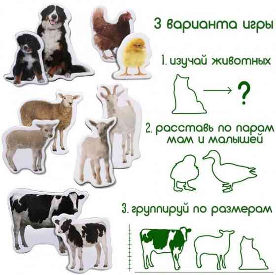 Набір магнітів Magdum "Ферма Мами і малюки" ML4031-08 EN Вінниця