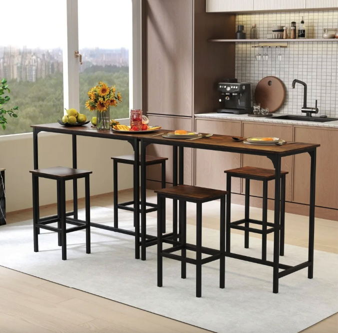 Барный стол со стульями для кухни и гостиной в стиле Loft комплект мебели Hoobro Киев - изображение 10