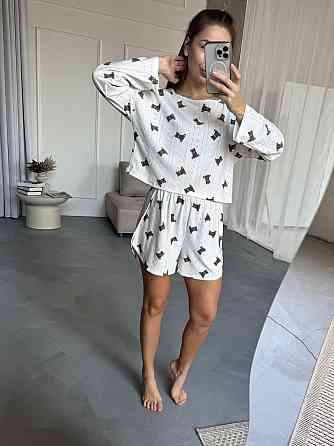 Женский домашний комплект двойка с мишками коттон 46/48 Одесса