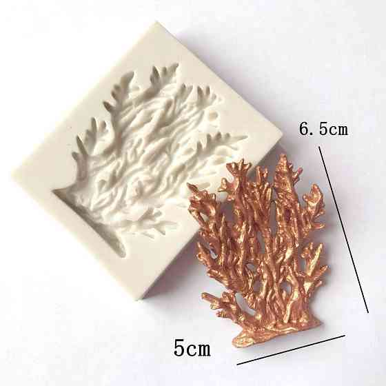 Молд силіконовий Корал 65 на 50 мм сірий Київ