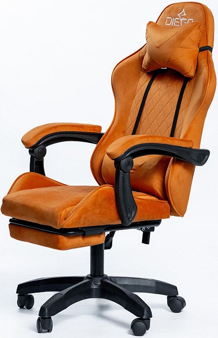 Крісло геймерське DIEGO ALCANTARA PRO Orange Київ - фото 5
