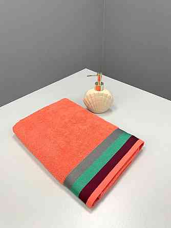 Махровое полотенце Ideal Textile 70*140 см с яркими полосками (56860802) Коралловый Черновцы
