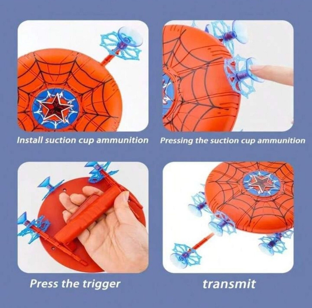 Набор супергероя Человек-паук, фигурка, щит стреляет присосками. Харьков - изображение 3
