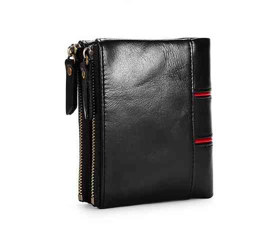 Чоловіче шкіряне портмоне на кнопці Leather Collection (2766) Київ
