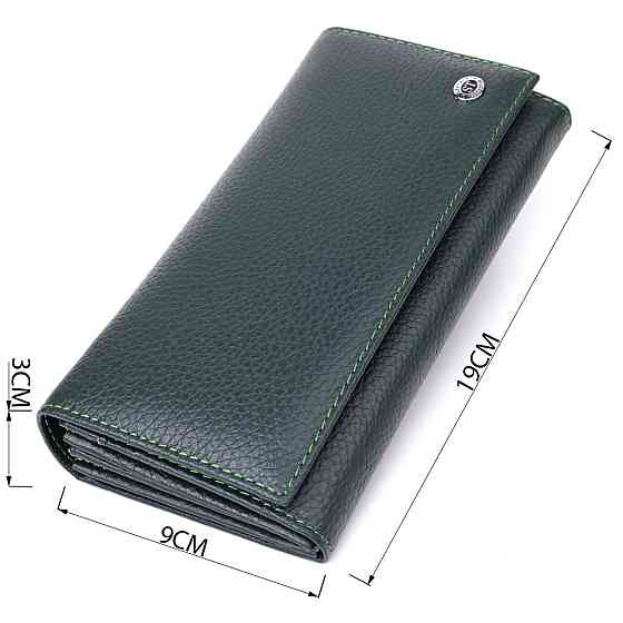 Модный кошелек для женщин из натуральной кожи ST Leather 23099 Зеленый Киев