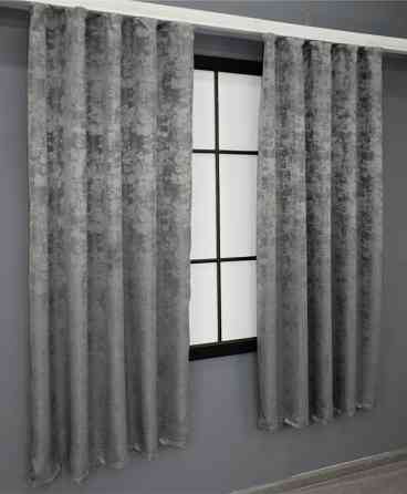 Комплект коротких штор VR-Textil Жаккард Sultan YL № 1212ш Серый 130х170 см 2 шт (35-0072) Киев