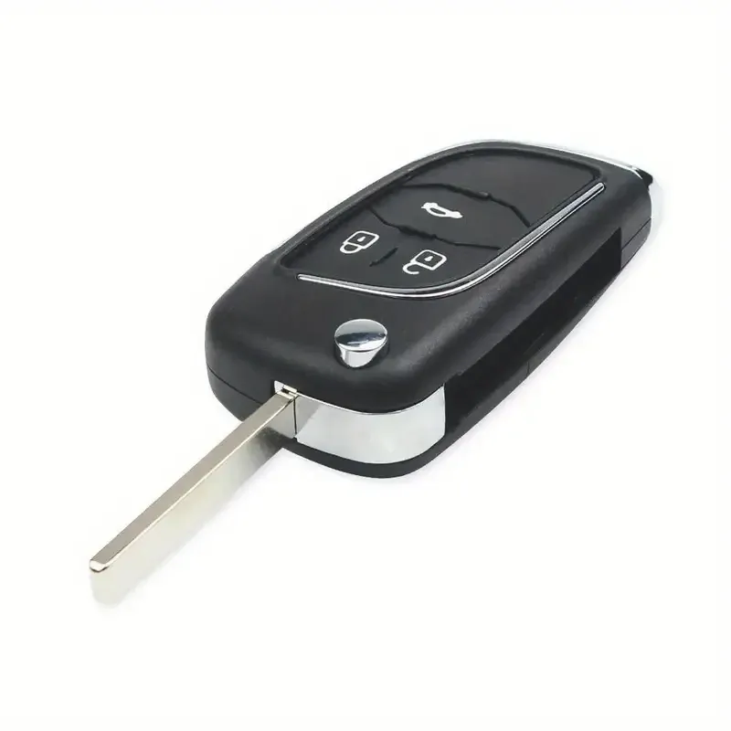 Выкидной ключ Opel Corsa E, корпус под чип, 2 кнопки DKT0269, HU100, новый корпус автоключа Киев - изображение 1