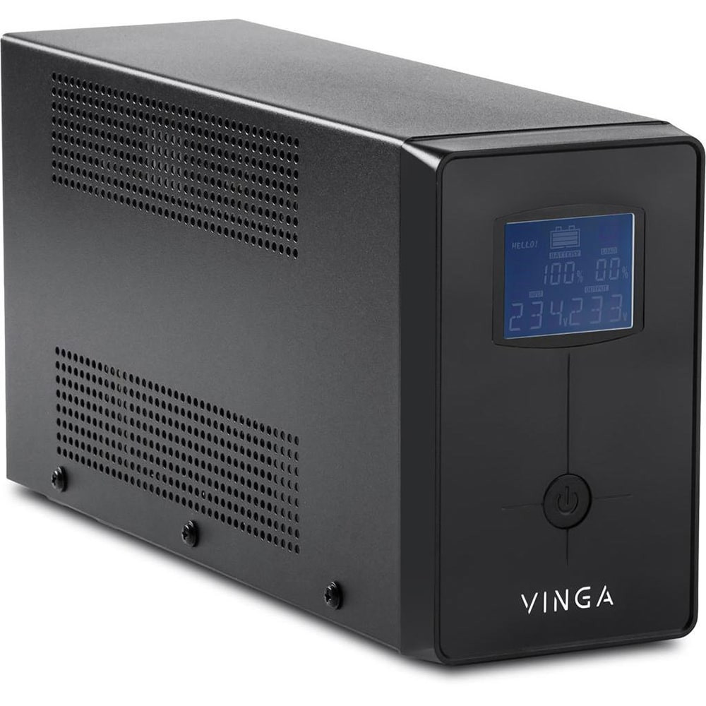 Джерело безперебійного живлення Vinga VPC-600MU 600ВА / 360 Вт з LCD-дисплеєм з USB у металевому корпусі Киев - изображение 4