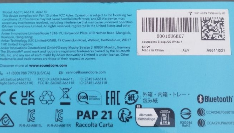 Наушники Anker SoundCore Sleep A20 White   Новые Киев - изображение 3
