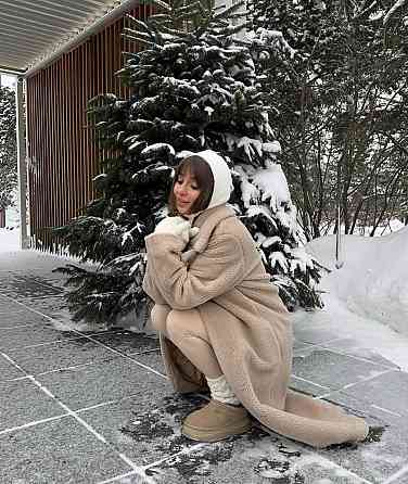 Женская повседневная теплая шуба из эко-меха и на теплой подкладке. Бежевий, 48/52 Одесса