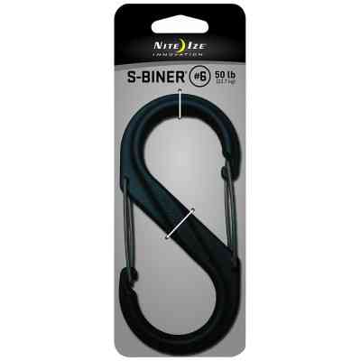 Карабін туристичний Nite ize Plastic Carb S Biner Size 6 NI676 All Black (4823082709571) Вінниця