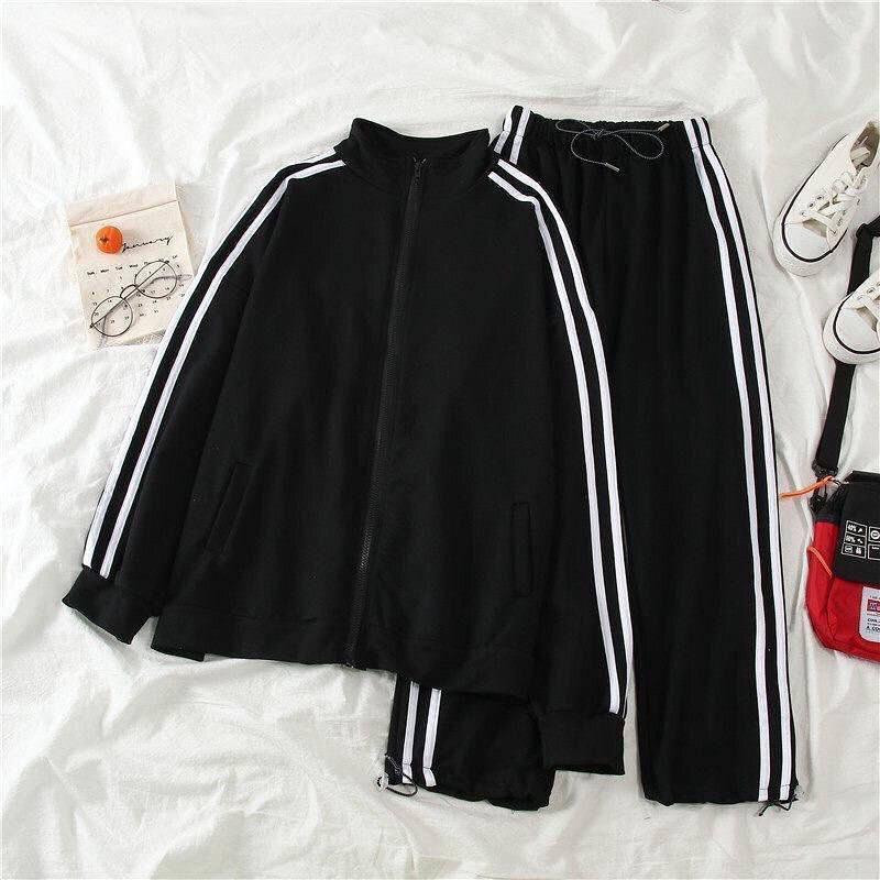 Женский повседневный костюм двойка в спортивном стиле с лампасами двунитка 44/46 Одесса - изображение 3