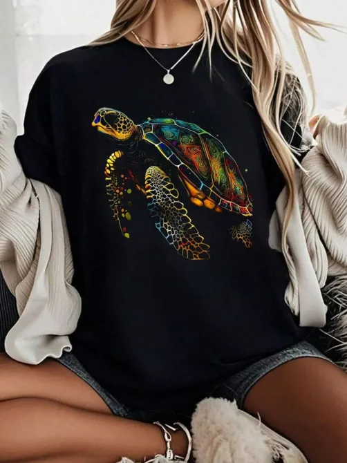 Футболка жіноча з принтом  44 Чорний 2634325224 Дніпро - фото 1