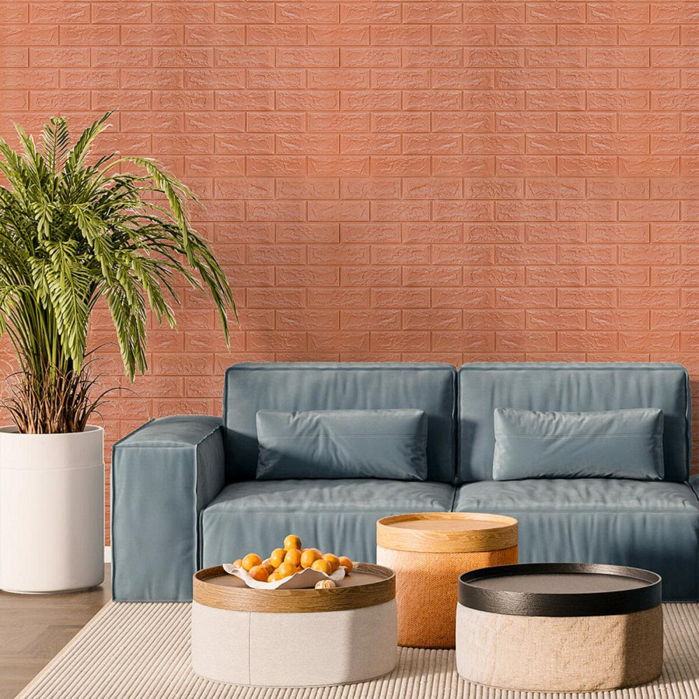 3D панель самоклеющаяся 700х770х7мм кирпич Пудра SW-00001800 Киев - изображение 5