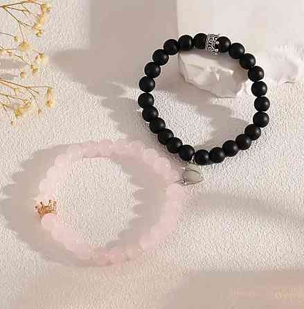 Парні браслети з флуоресцентним серцем – світяться в темряві Київ