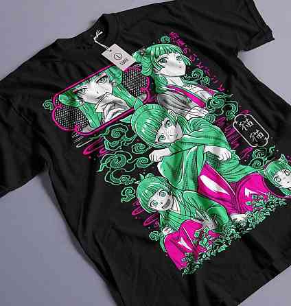 Футболка з аніме принтом Маомао Апотхекарй Діаріес Ессентіал оверсайз (S/M/L) Чорний AnimeJ0832 Дніпро