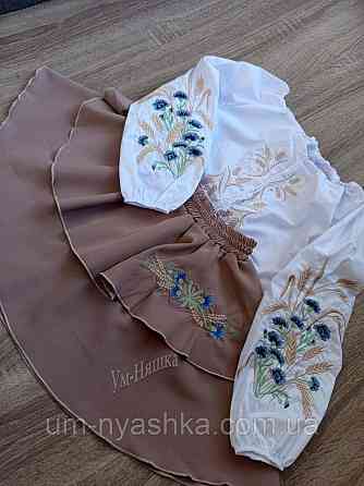 Дитяча вишиванка з волошками та колосками 104-146 Кривий Ріг