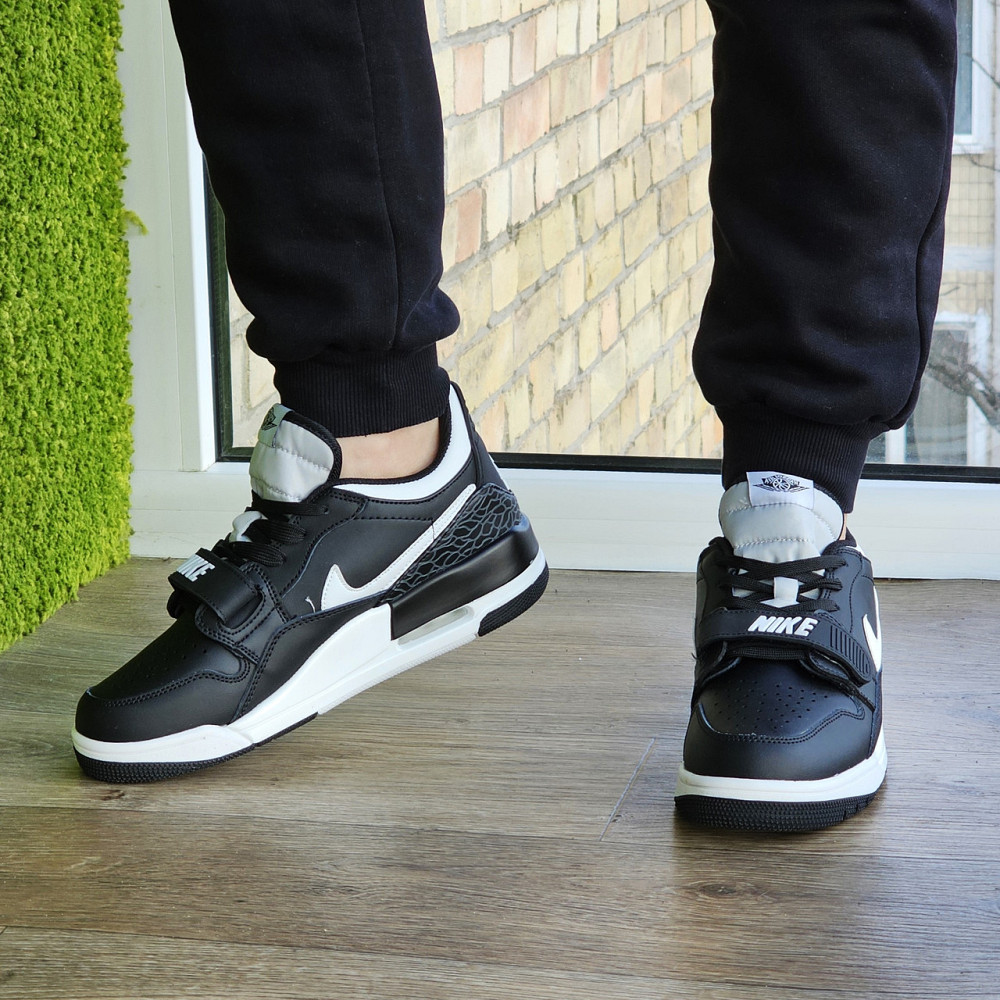 Чоловічі Термо Кросівки Nike Jordan Чорні Шкіряні Джордан Найк Єврозима (розміри:41,42,43,44,45) Відео Огляд Дніпро - фото 2