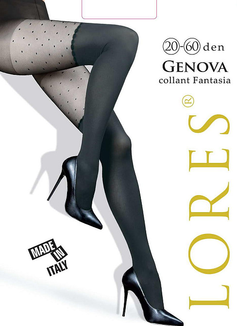 Колготки жіночі Lores Genova 20-60 den XS/S 1/2 чорний Київ - фото 1