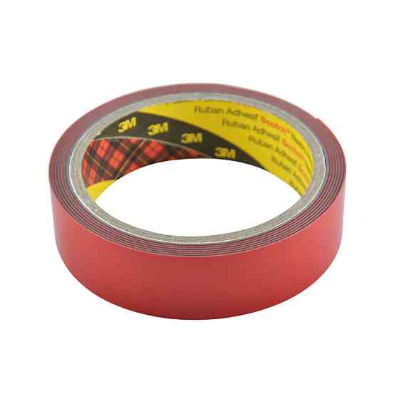 Стрічка клеюча двостороння 3M, темно-сіра, 20ммx2м, блістер, 1шт Київ