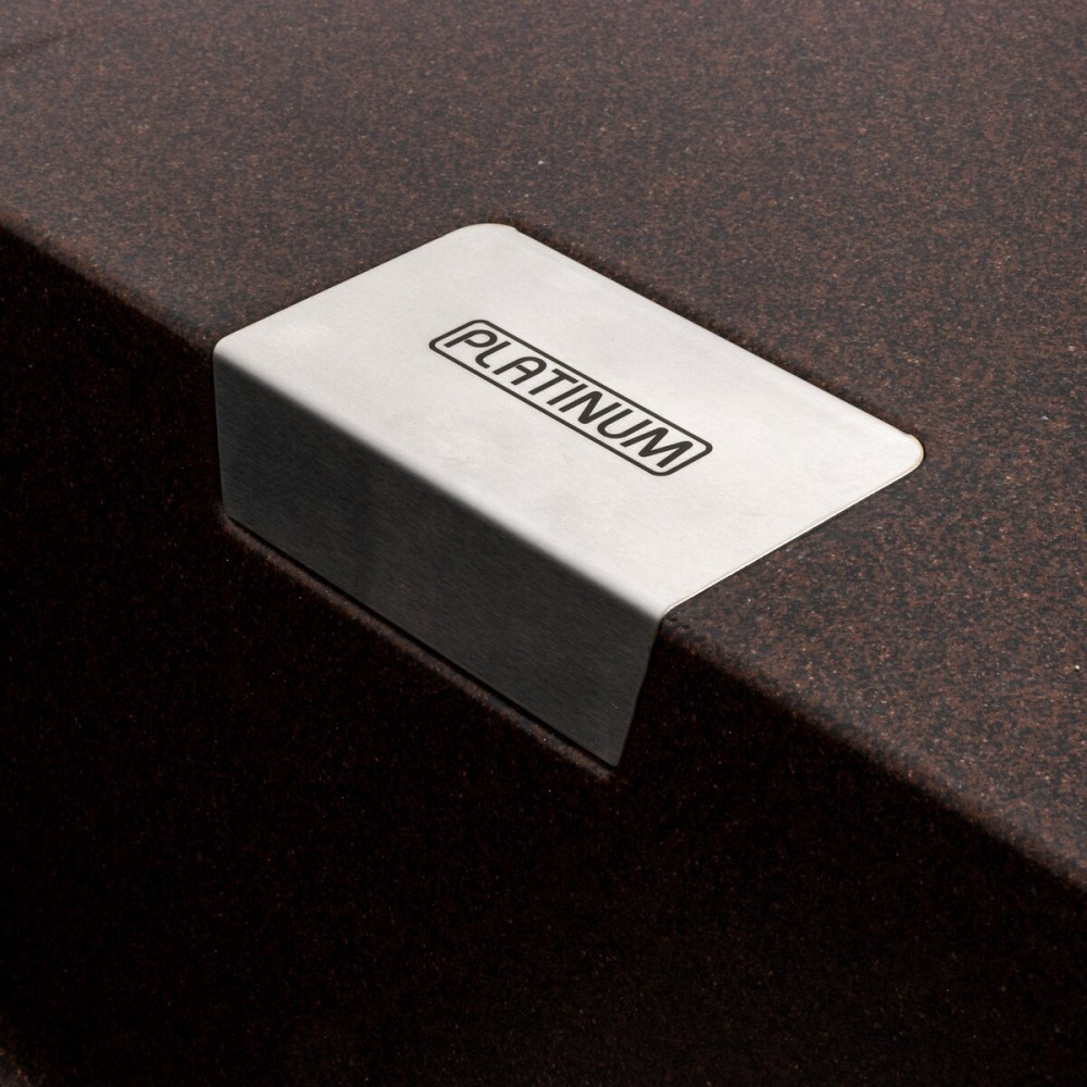 PLATINUM Гранітна мийка для кухні Platinum 8650 DIAMOND матова Шоколад Київ - фото 6