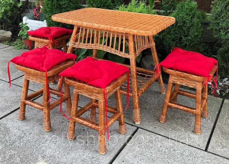 Мебель плетеная  из лозы с табуретками Киев - изображение 1