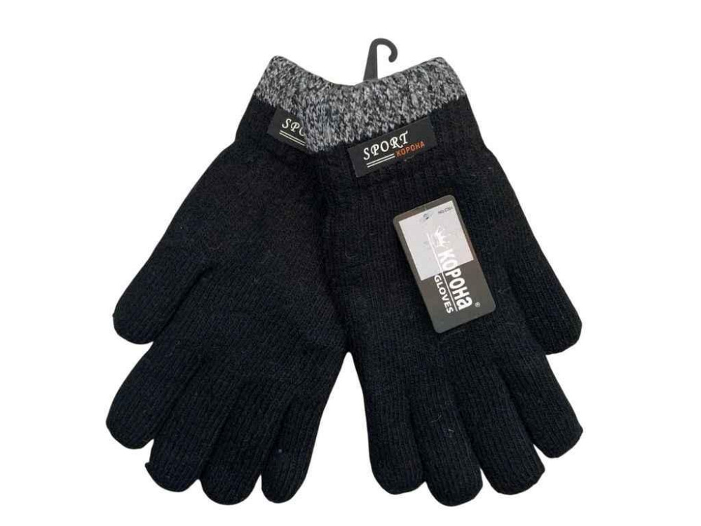 Перчатки чол на хутрі арт.8133 чорний р.2XL ТМ SPORT Київ - фото 1