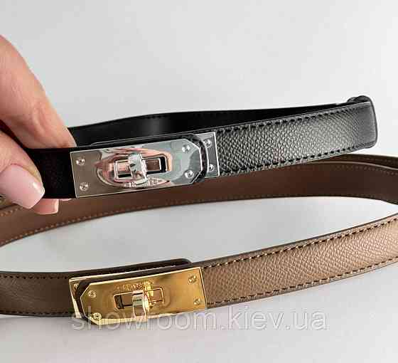 Тонкий жіночий ремінь (280-1) тауп Київ