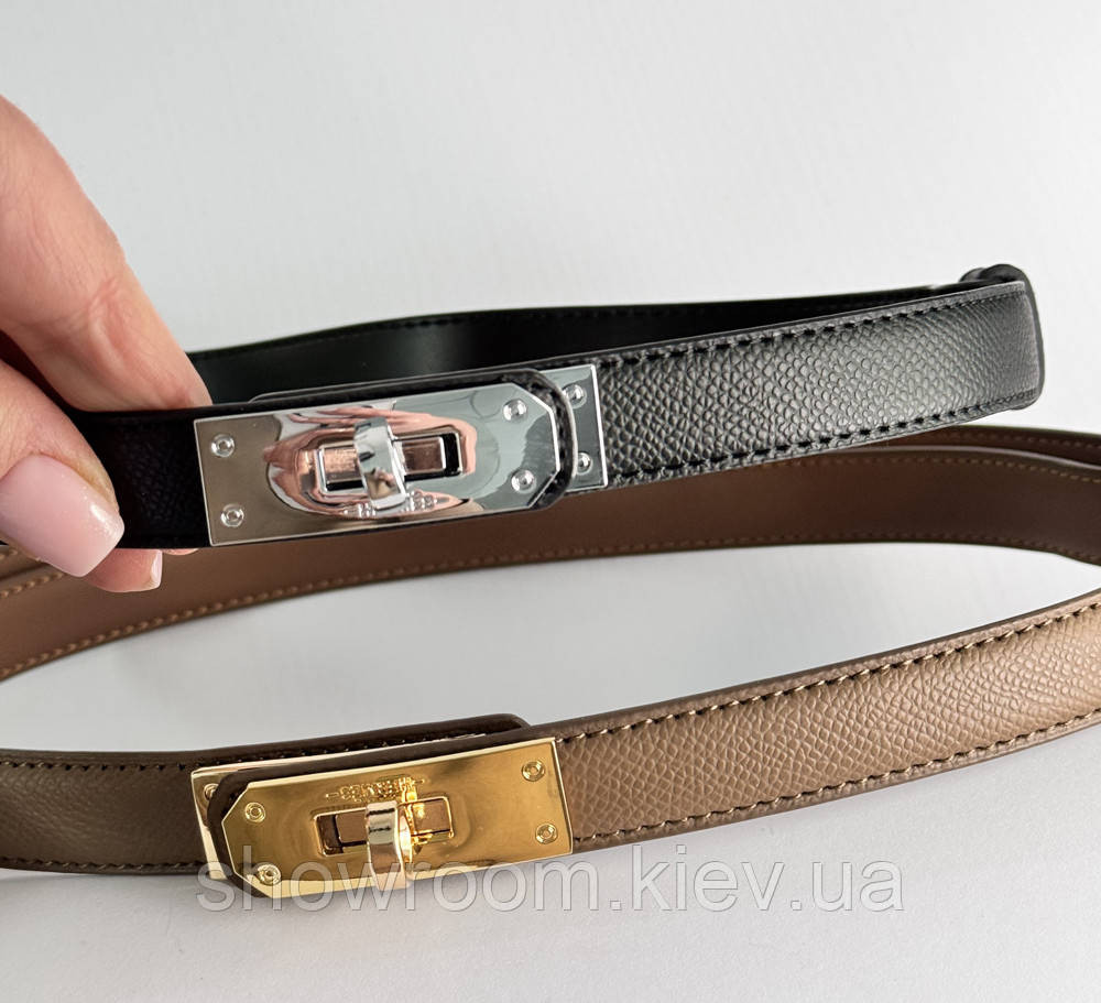 Тонкий жіночий ремінь (280-1) тауп Київ - фото 4