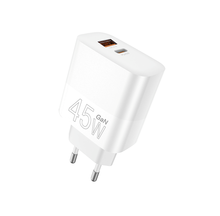 Мережевий зарядний пристрій WUW-C209 45W PD USB-C + USB QC3.0 18W white Одеса - фото 1