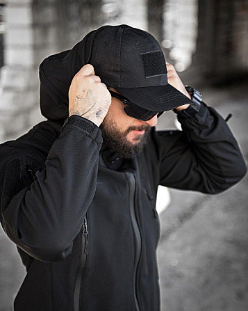 Тактическая куртка softshell masad черная Киев - изображение 4
