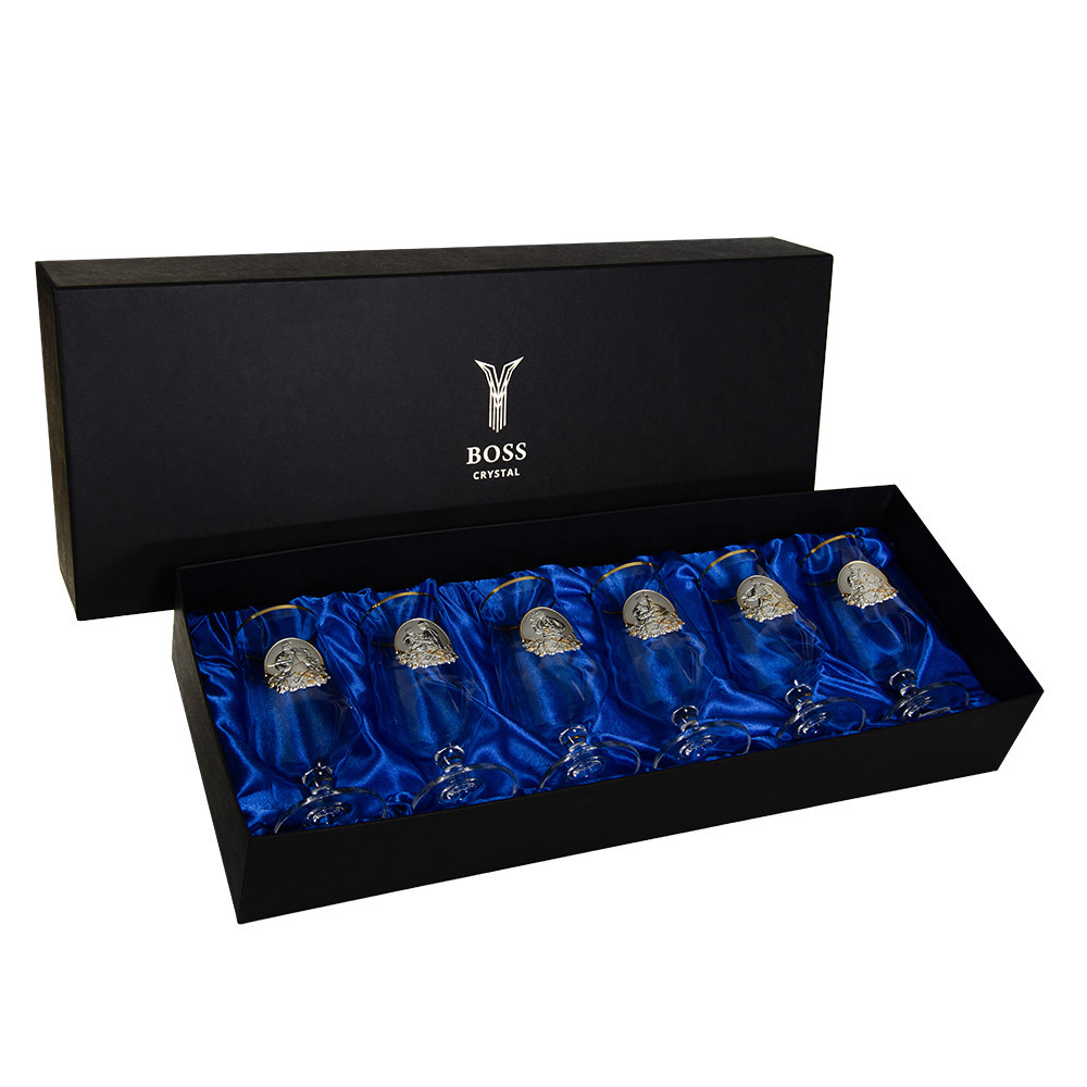 Набір для пива “КОЗАЦЬКИЙ” 6 келихів 470 мл, кришталь, золото Рівне - фото 1