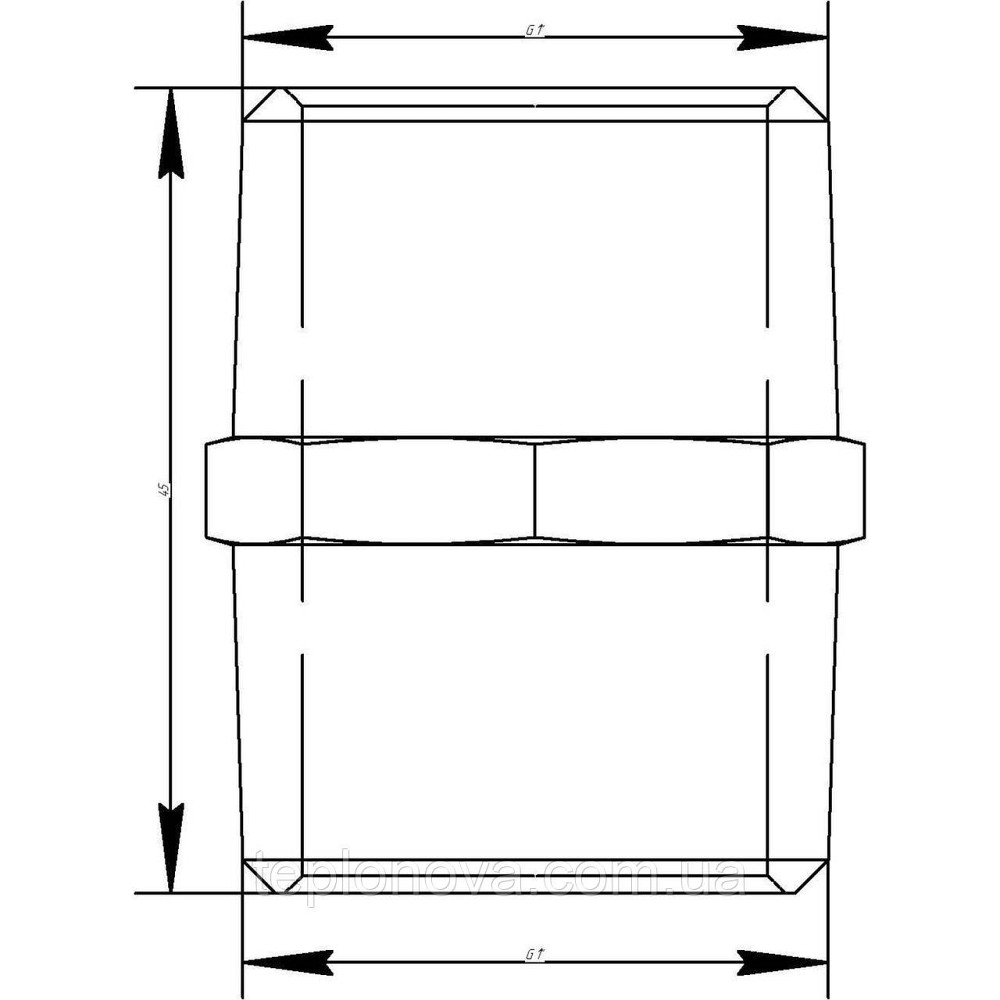 Ниппель VIEGA 1522  1″ ЗЗ (266608) Черновцы - изображение 2