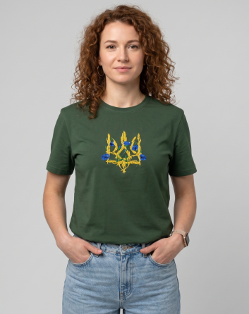 Футболка з Тризубом ( колоски і волошки) Київ
