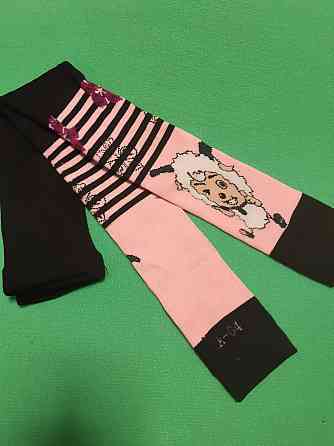 Теплые леггинсы детские с принтом - длина от низа попы к пятке 50см, 82%хлопок, 15%спандекс, 3%эластан Київ