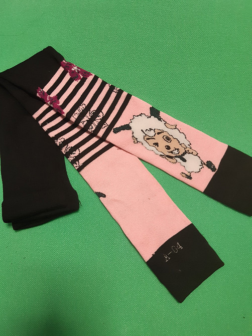 Теплые леггинсы детские с принтом - длина от низа попы к пятке 50см, 82%хлопок, 15%спандекс, 3%эластан Київ - фото 1