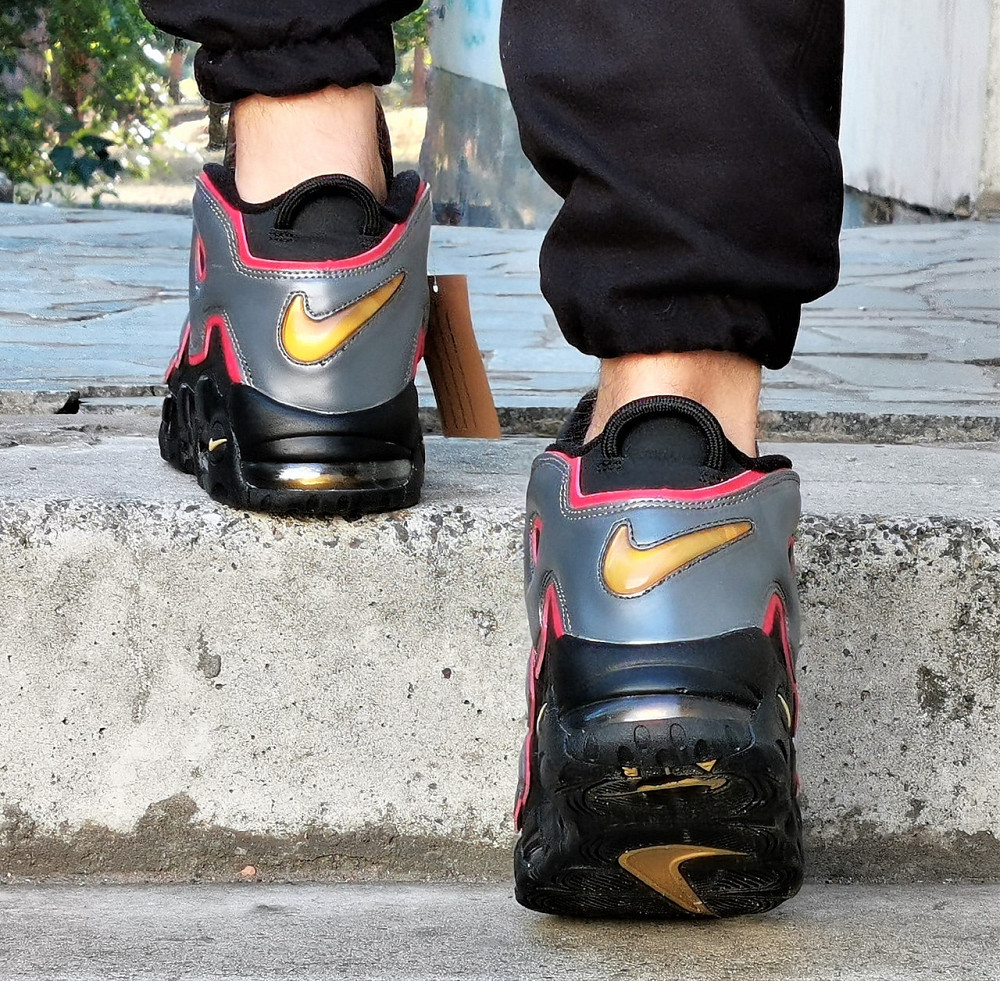 Кроссовки Nike Uptempo Чёрные Мужские Кожаные Найк с Амортизацией (размеры: 43,44,45) Видео Обзор Днепр - изображение 9