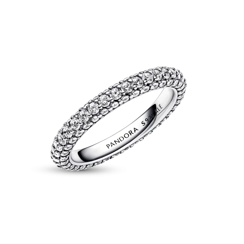 Срібна каблучка Пандора "Рядок паве" MasterSem Київ - фото 3