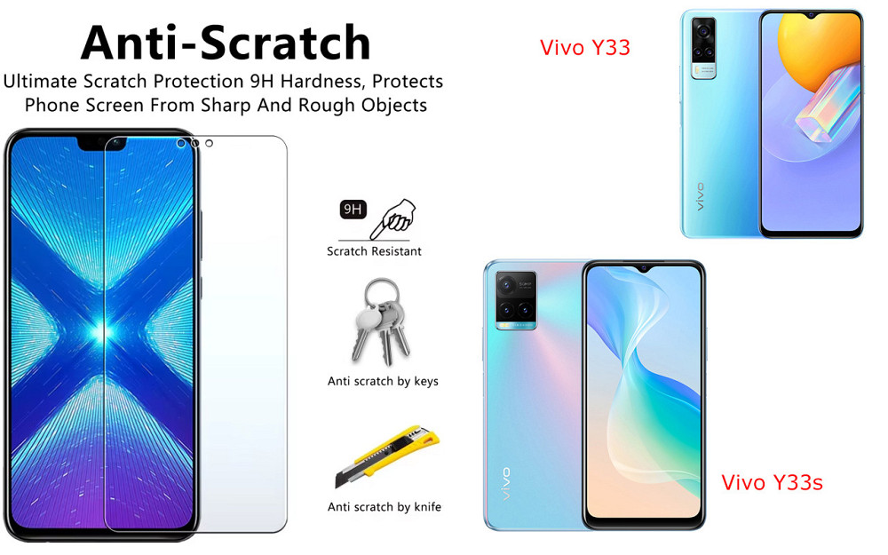 Захисне скло NeoGlass для Vivo Y33, Vivo Y33s – надпрозоре та стійке Київ - фото 1