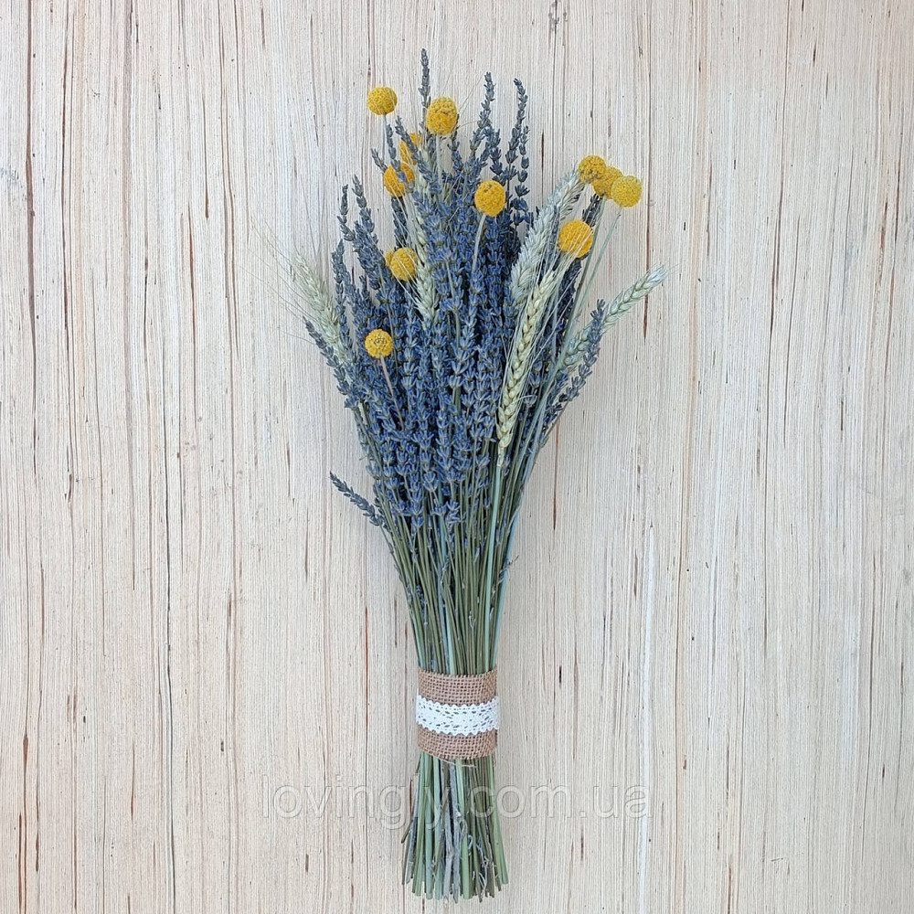 Букет из лаванды и пшеницы h 50см Ирпень - изображение 1