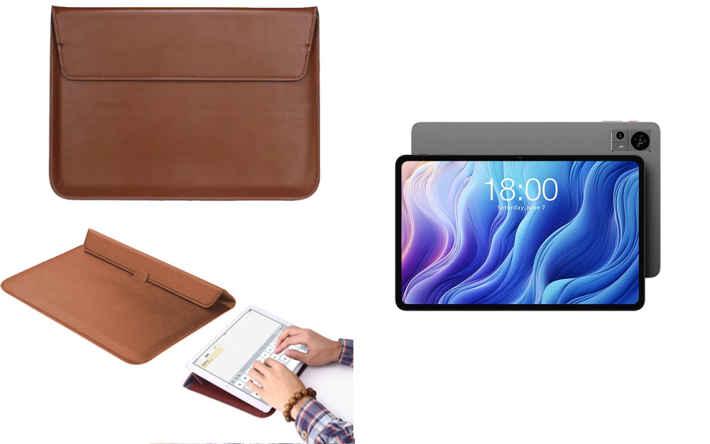 Чехол-конверт VitoCase для Teclast T60, с функцией подставки для планшета Коричневый Киев - изображение 1
