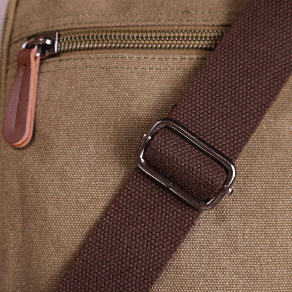 Сумка листоноша на плече із щільного текстилю Оливковий (Vintage) Київ - фото 4