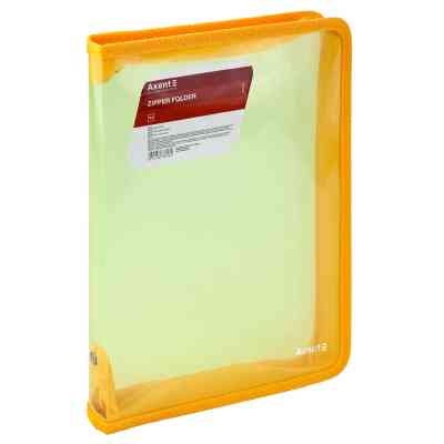 Папка на блискавці Axent об'ємна B5 550 мкм Прозора Жовта (1802-25-A) Вінниця