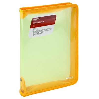 Папка на блискавці Axent об'ємна B5 550 мкм Прозора Жовта (1802-25-A) Вінниця - фото 1