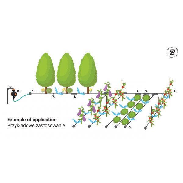 Комплект з крапельної трубкою 50 м, WATER FLOW DRIP, DSWWF50-SET2 Київ - фото 6