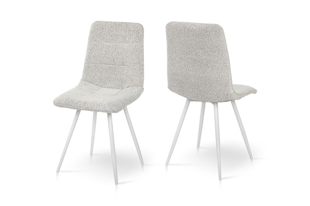 Стілець ФРЕШ (круглий) білий/букле бежева Киев - изображение 1